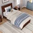 Canyon Twin Foundation Bed Frame with Matching Footboard in Walnut