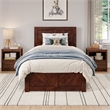 Canyon Twin Foundation Bed Frame with Matching Footboard in Walnut