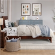 Canyon Twin Foundation Bed Frame with Matching Footboard in Walnut