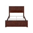 Canyon Full Foundation Bed Frame with Matching Footboard in Walnut
