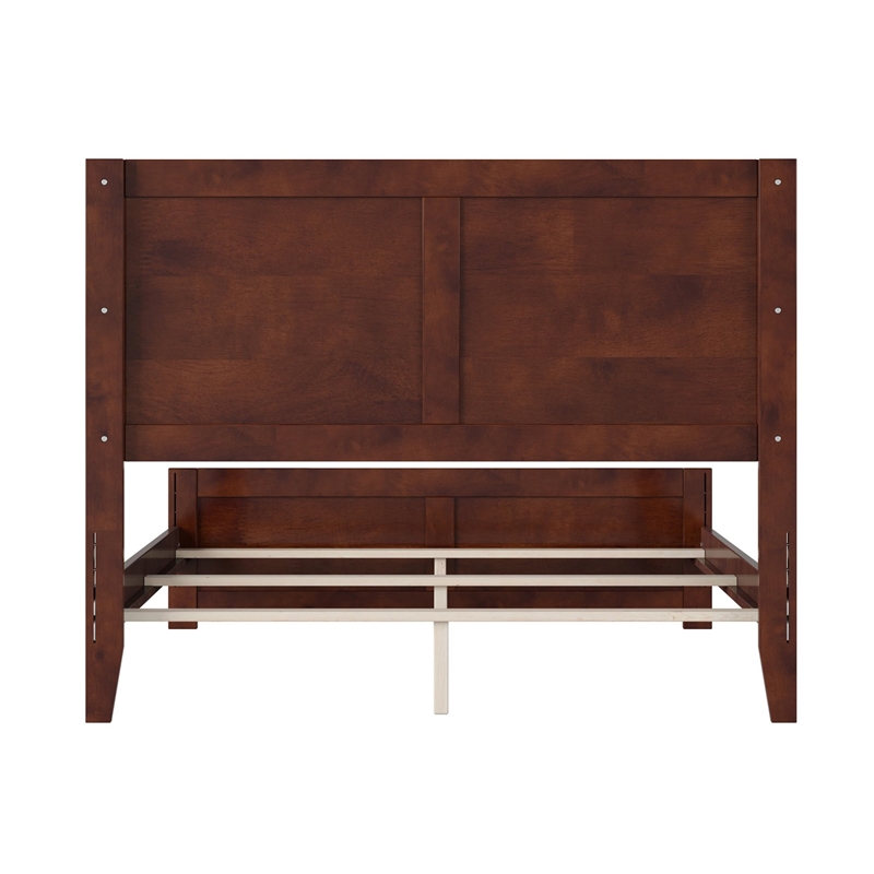 Canyon Full Foundation Bed Frame with Matching Footboard in Walnut