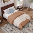 Canyon Full Foundation Bed Frame with Matching Footboard in Walnut