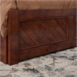 Canyon Full Wood Platform Bed with Matching Footboard & Full Trundle in Walnut
