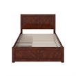 Canyon Full Storage Wood Platform Bed with Matching Footboard in Walnut