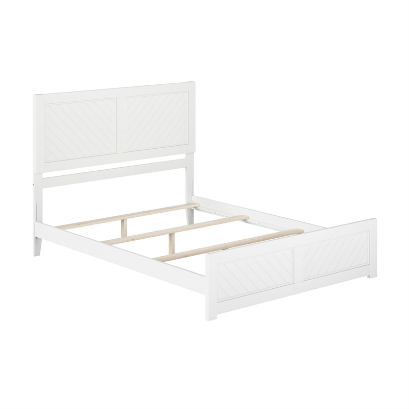 Canyon Queen Foundation Bed Frame with Matching Footboard in White