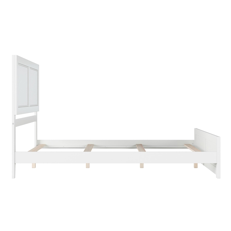 Canyon Queen Foundation Bed Frame with Matching Footboard in White