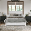 Canyon Queen Foundation Bed Frame with Matching Footboard in White