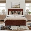 Canyon Queen Storage Wood Platform Bed with Matching Footboard in Walnut