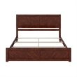 Canyon King Foundation Bed Frame with Matching Footboard in Walnut