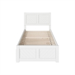 Canyon Twin XL Wood Platform Bed with Matching Footboard & Trundle in White
