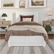 Canyon Twin XL Wood Platform Bed with Matching Footboard & Trundle in White