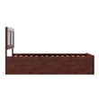 Canyon Twin Wood Platform Bed with Matching Footboard & Twin Trundle in Walnut