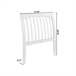 AFI Orleans Twin Sleigh Contemporary Solid Wood Slat Headboard in White