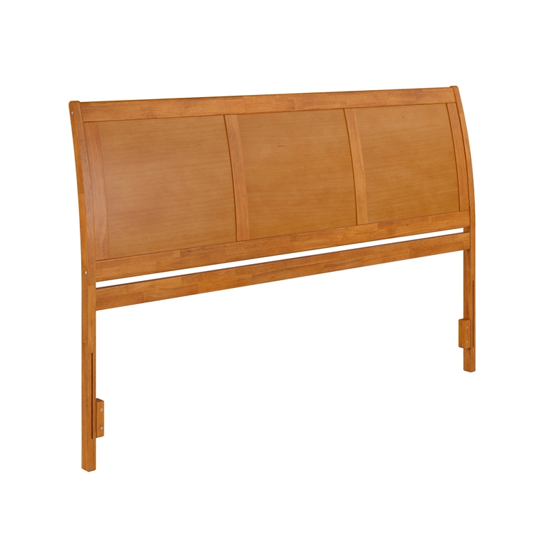 Portland King Sleigh Wood Headboard in Light Toffee
