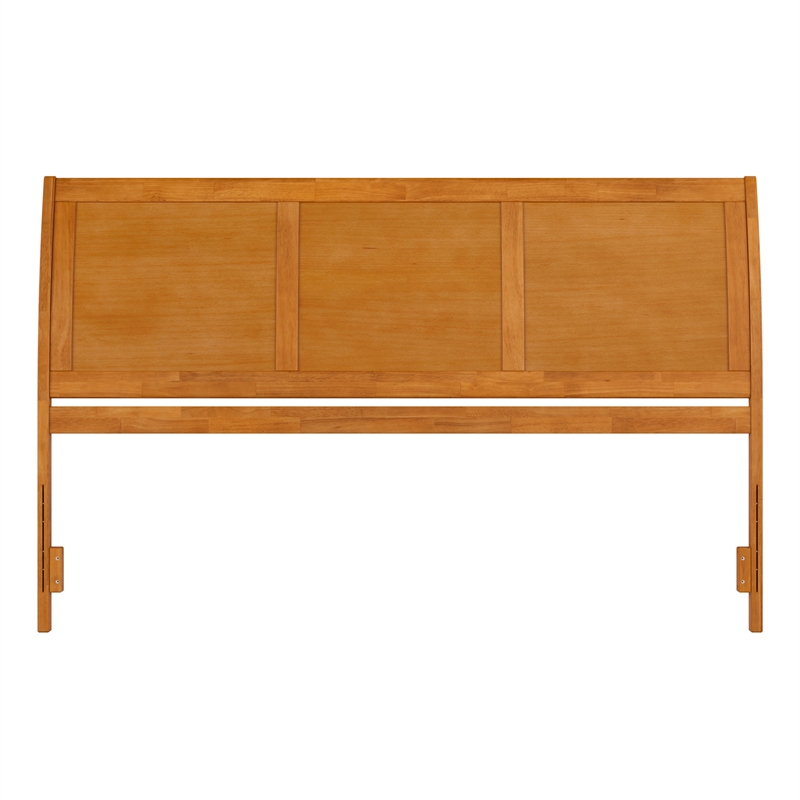 Portland King Sleigh Wood Headboard in Light Toffee
