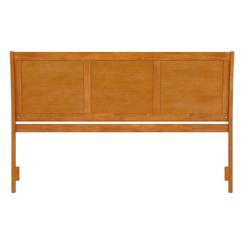 Portland King Sleigh Wood Headboard in Light Toffee