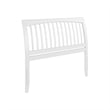 AFI Orleans Queen Sleigh Contemporary Solid Wood Slat Headboard in White