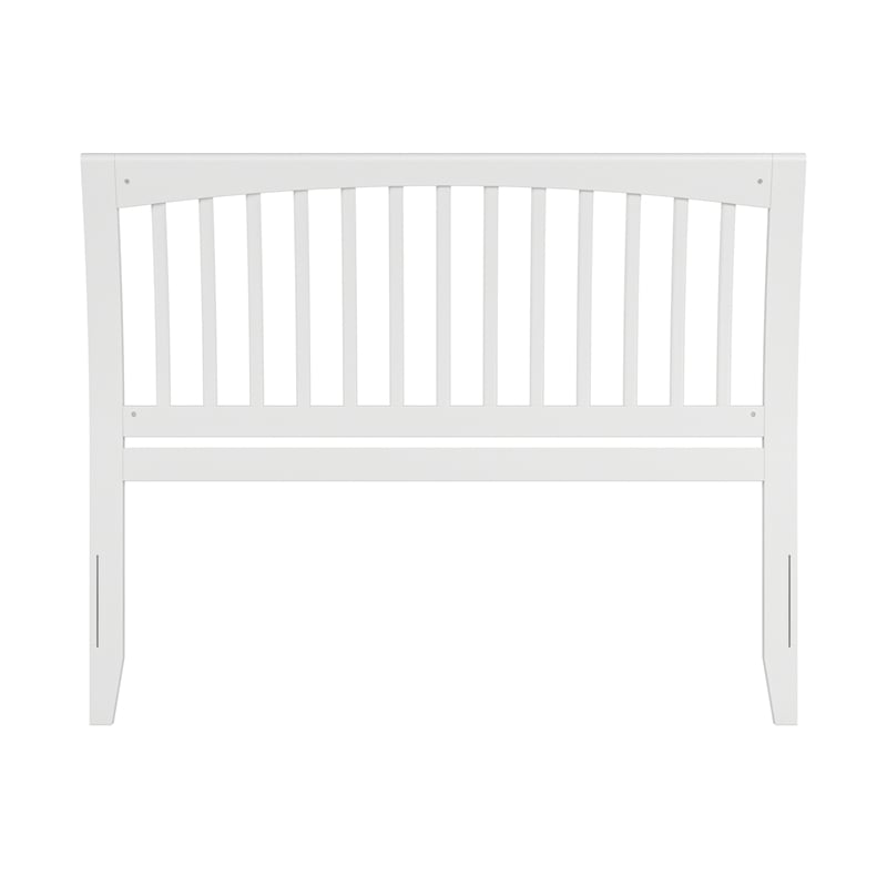 AFI Orleans Queen Sleigh Contemporary Solid Wood Slat Headboard in White