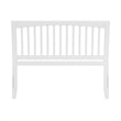 AFI Orleans Queen Sleigh Contemporary Solid Wood Slat Headboard in White