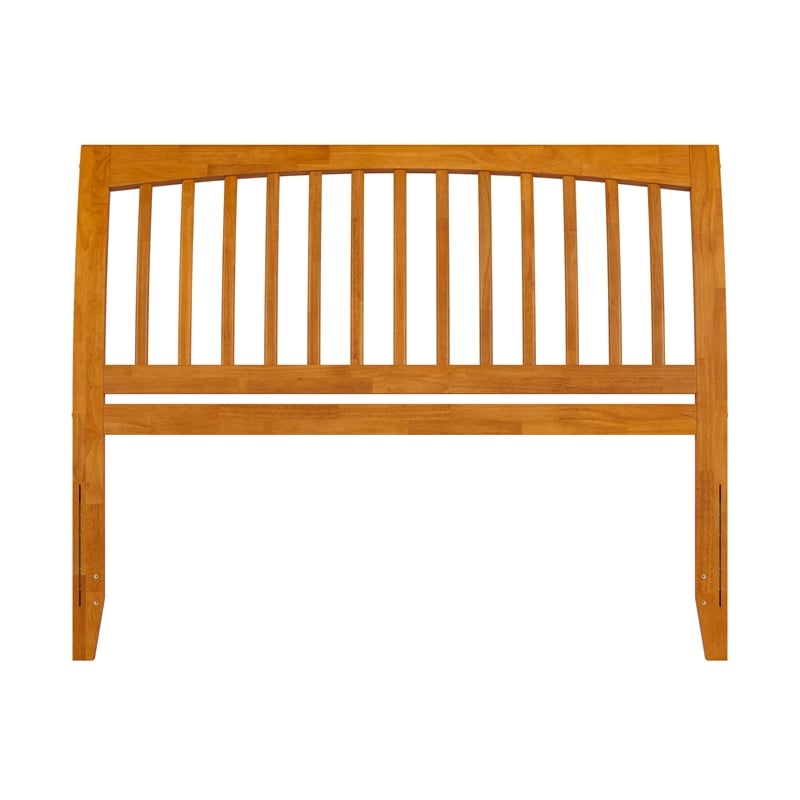 AFI Orleans Queen Sleigh Solid Wood Slat Headboard in Light Toffee