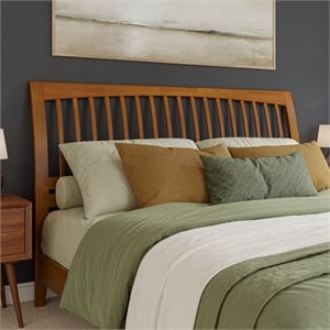 AFI Orleans King Sleigh Solid Wood Slat Headboard in Light Toffee
