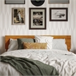 Orlando Full Modern Wood Panel Headboard in Light Toffee