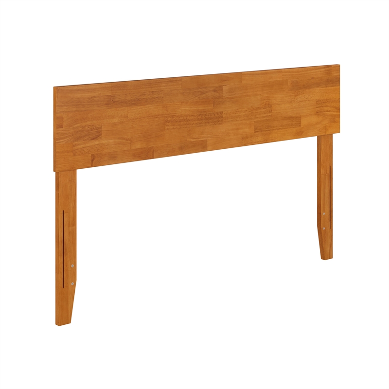 Orlando Full Modern Wood Panel Headboard in Light Toffee