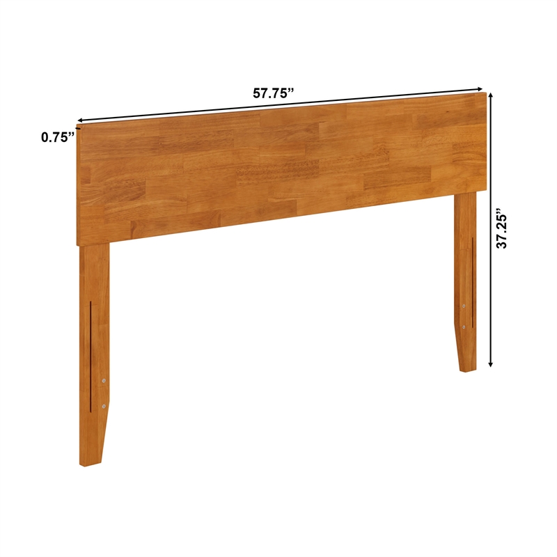 Orlando Full Modern Wood Panel Headboard in Light Toffee