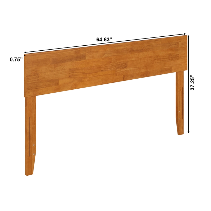 Orlando Queen Solid Wood Panel Headboard in Light Toffee
