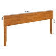 Orlando King Modern Wood Panel Headboard in Light Toffee