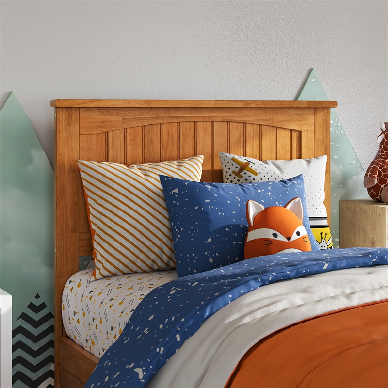 Nantucket Twin Wood Panel Headboard in Light Toffee