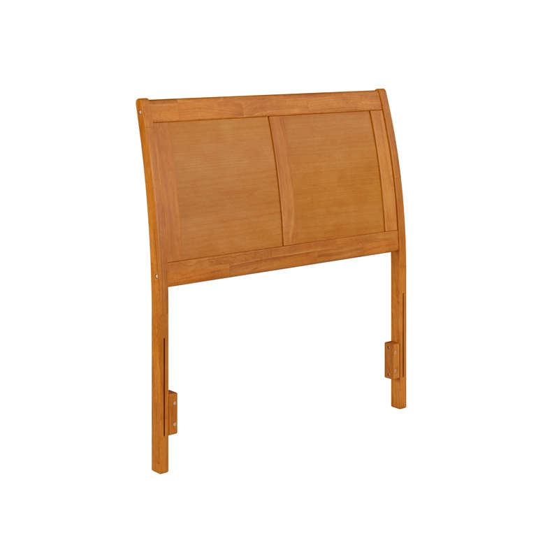 Portland Twin Sleigh Wood Headboard in Light Toffee