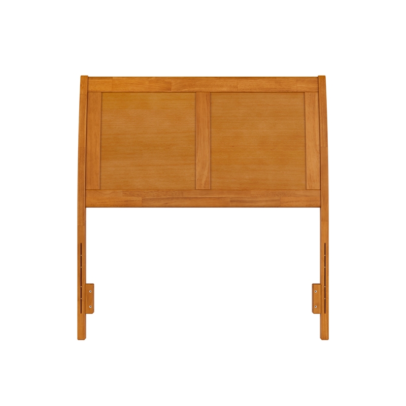 Portland Twin Sleigh Wood Headboard in Light Toffee