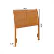 Portland Twin Sleigh Wood Headboard in Light Toffee