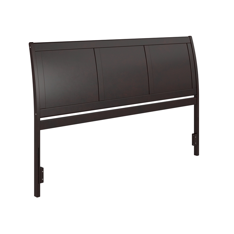 Portland King Sleigh Wood Headboard in Espresso