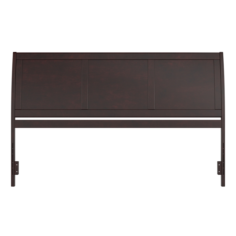 Portland King Sleigh Wood Headboard in Espresso