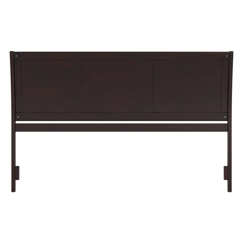 Portland King Sleigh Wood Headboard in Espresso