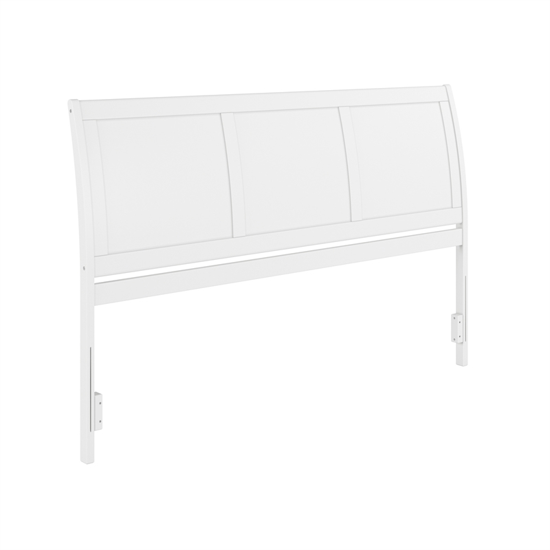 Portland King Sleigh Wood Headboard in White