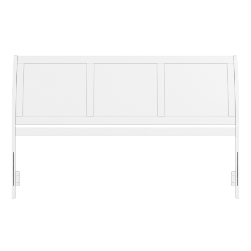 Portland King Sleigh Wood Headboard in White