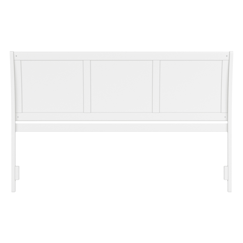 Portland King Sleigh Wood Headboard in White