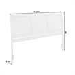 Portland King Sleigh Wood Headboard in White