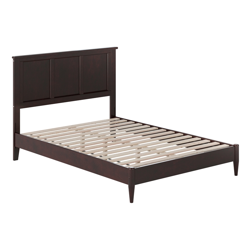 Charlotte Full Solid Wood Low Profile Platform Bed in Espresso