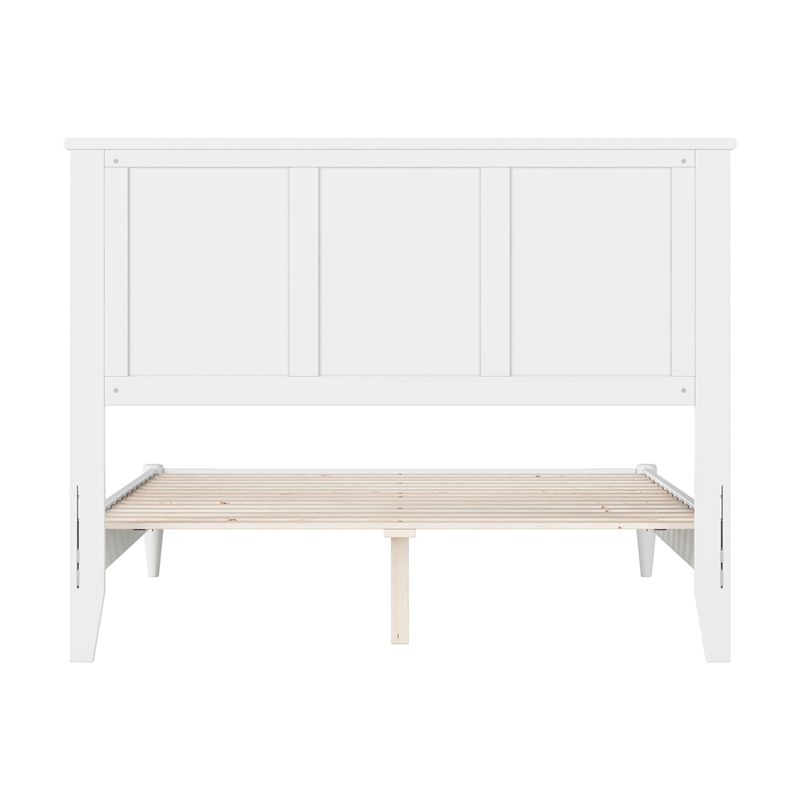 Charlotte Full Solid Wood Low Profile Platform Bed in White