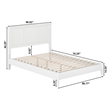 Charlotte Full Solid Wood Low Profile Platform Bed in White
