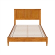 Charlotte Full Solid Wood Low Profile Platform Bed in Light Toffee