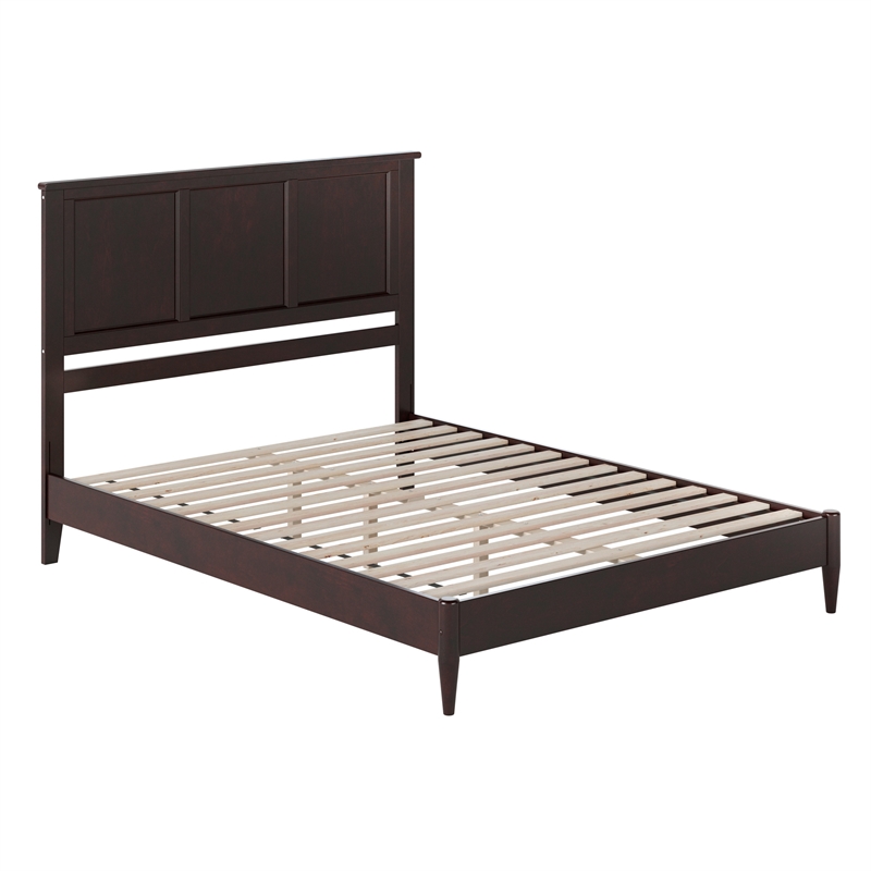 Charlotte Queen Solid Wood Low Profile Platform Bed in Espresso