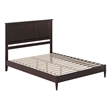 Charlotte Queen Solid Wood Low Profile Platform Bed in Espresso