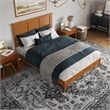 Charlotte Queen Solid Wood Low Profile Platform Bed in Light Toffee
