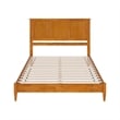 Charlotte Queen Solid Wood Low Profile Platform Bed in Light Toffee