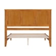 Charlotte Queen Solid Wood Low Profile Platform Bed in Light Toffee